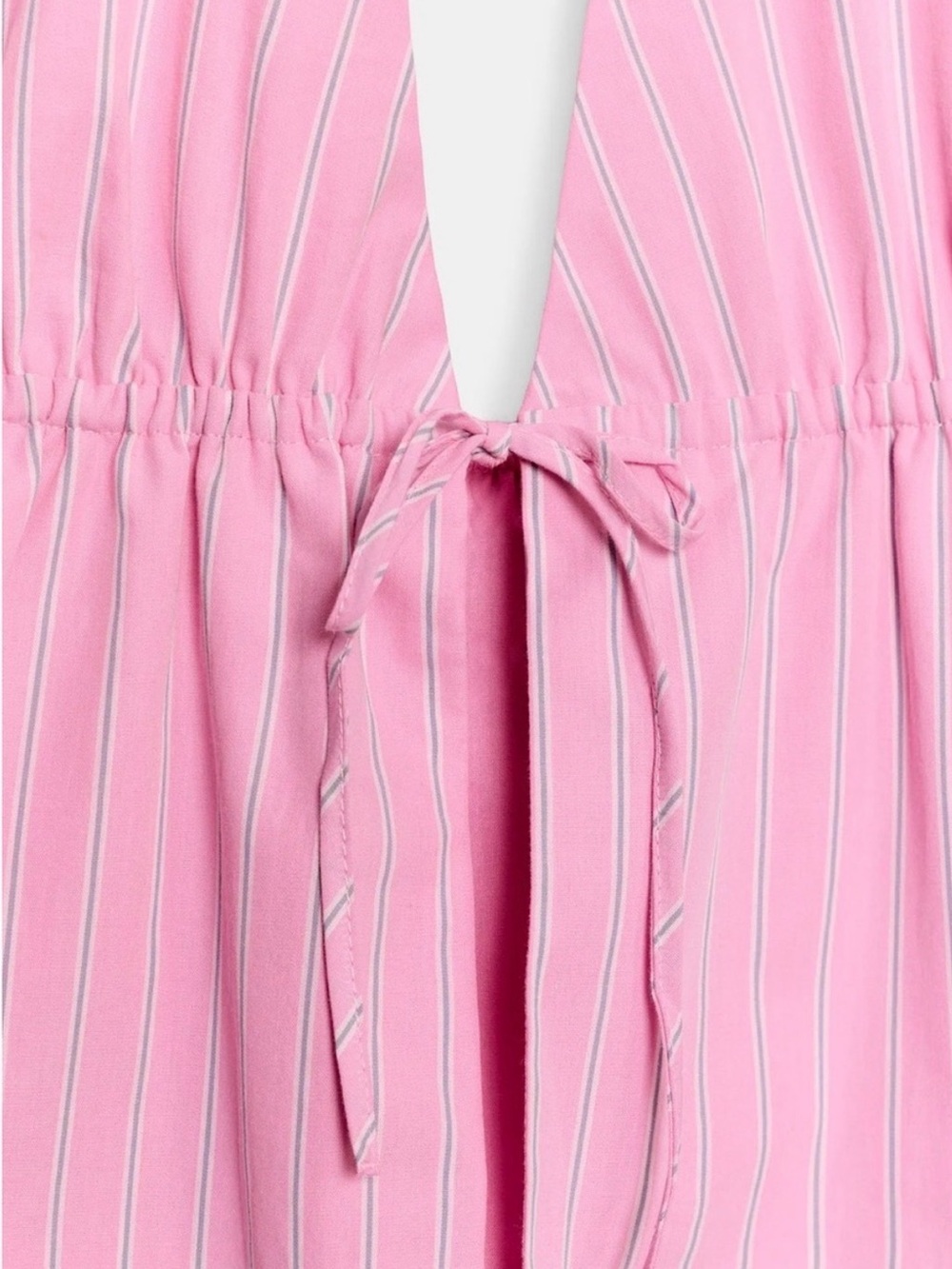 Set Striped poplin Pink Wide-Leg High-Rise Pants - Women's Lounge Trousers - Picture 7 of 13